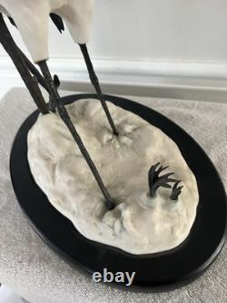 Franklin Mint Large 17 THE JAPANESE CRANE Carl W. Regutti 1985 Porcelain Bronze