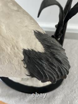 Franklin Mint Large 17 THE JAPANESE CRANE Carl W. Regutti 1985 Porcelain Bronze