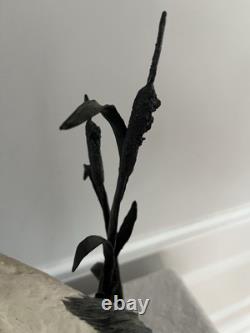 Franklin Mint Large 17 THE JAPANESE CRANE Carl W. Regutti 1985 Porcelain Bronze