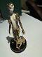 Franklin Mint Leopard House of ERTE Hand Painted Gold Porcelain Figurine M4105