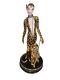 Franklin Mint Leopard House of ERTE Hand Painted Gold Porcelain Figurine M4105