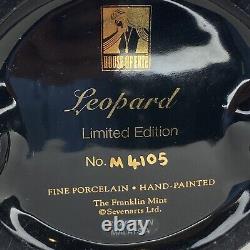Franklin Mint Leopard House of ERTE Hand Painted Gold Porcelain Figurine M4105
