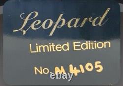 Franklin Mint Leopard House of ERTE Hand Painted Gold Porcelain Figurine M4105