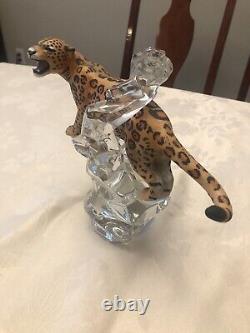 Franklin Mint Leopard On Crystal