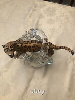 Franklin Mint Leopard On Crystal