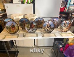 Franklin Mint Lmtd Ed Porcelain Native American Chiefs Plates with COAs (8 plates)