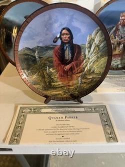 Franklin Mint Lmtd Ed Porcelain Native American Chiefs Plates with COAs (8 plates)