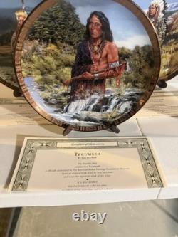 Franklin Mint Lmtd Ed Porcelain Native American Chiefs Plates with COAs (8 plates)