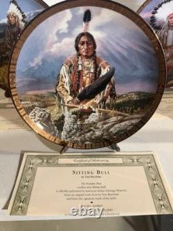 Franklin Mint Lmtd Ed Porcelain Native American Chiefs Plates with COAs (8 plates)