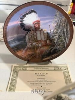 Franklin Mint Lmtd Ed Porcelain Native American Chiefs Plates with COAs (8 plates)