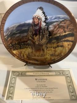 Franklin Mint Lmtd Ed Porcelain Native American Chiefs Plates with COAs (8 plates)