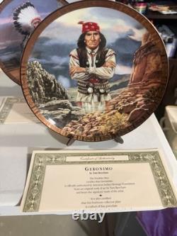 Franklin Mint Lmtd Ed Porcelain Native American Chiefs Plates with COAs (8 plates)