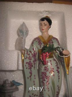 Franklin Mint MARIKO Princess Wisteria Blossoms Manabu Saito Figurine Statue