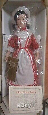 Franklin Mint Maids Of The 13 Colonies Porcelain Dolls