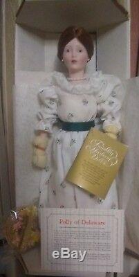 Franklin Mint Maids Of The 13 Colonies Porcelain Dolls