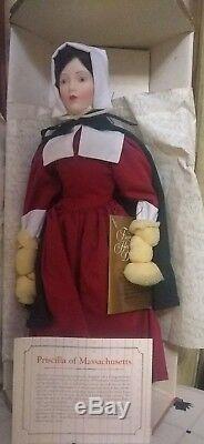 Franklin Mint Maids Of The 13 Colonies Porcelain Dolls