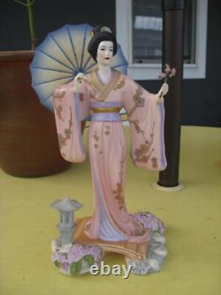 Franklin Mint Manabu Saito Yoshiko Princess of Cherry Blossoms Figurine 11 H