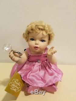 Franklin Mint Marilyn Monroe Baby Porcelain Doll in Pink with Ring