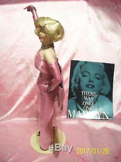 Franklin Mint Marilyn Monroe Diamonds Blondes Porcelain Doll ORIG STAND & PAPERS