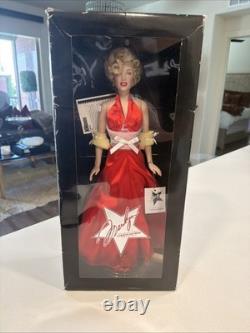 Franklin Mint Marilyn Monroe Night Before Christmas Portrait Doll NIB Red Gown