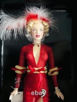 Franklin Mint Marilyn Monroe Night Before Christmas Portrait Doll NIB Red Gown
