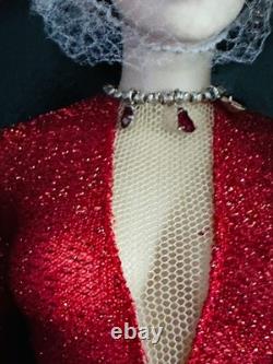 Franklin Mint Marilyn Monroe Night Before Christmas Portrait Doll NIB Red Gown