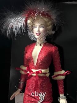 Franklin Mint Marilyn Monroe Night Before Christmas Portrait Doll NIB Red Gown