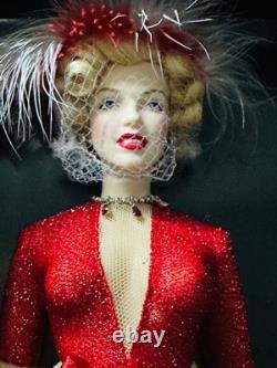 Franklin Mint Marilyn Monroe Night Before Christmas Portrait Doll NIB Red Gown