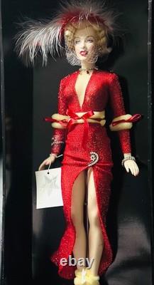 Franklin Mint Marilyn Monroe Night Before Christmas Portrait Doll NIB Red Gown