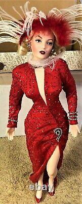 Franklin Mint Marilyn Monroe Porcelain 19 Doll Red Gown NIB 1992 - BEAUTIFUL