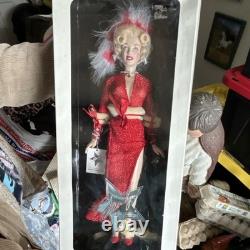 Franklin Mint Marilyn Monroe Porcelain Collector Doll Red Dress Original Box