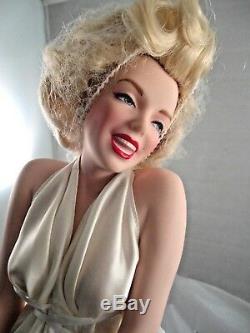 Franklin Mint Marilyn Monroe Porcelain Doll 7 Seven Year Itch With Box