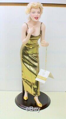 Franklin Mint Marilyn Monroe Porcelain Doll ALWAYS MARILYN Gold Dress