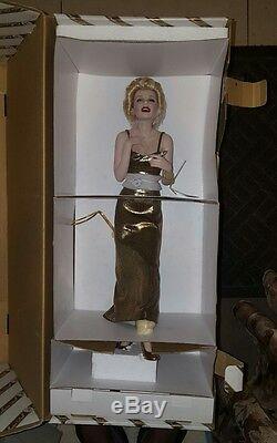 Franklin Mint Marilyn Monroe Porcelain Doll ALWAYS MARILYN Gold Dress