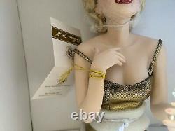 Franklin Mint Marilyn Monroe Porcelain Doll ALWAYS MARILYN Gold Dress