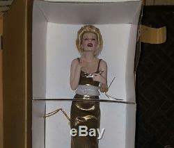 Franklin Mint Marilyn Monroe Porcelain Doll ALWAYS MARILYN Gold Dress