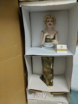 Franklin Mint Marilyn Monroe Porcelain Doll ALWAYS MARILYN Gold Dress NIB