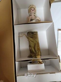 Franklin Mint Marilyn Monroe Porcelain Doll ALWAYS MARILYN Gold Dress NIB RARE