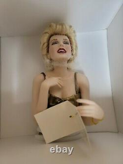 Franklin Mint Marilyn Monroe Porcelain Doll ALWAYS MARILYN Gold Dress NIB RARE