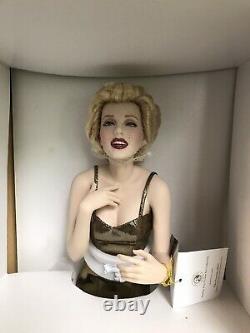 Franklin Mint Marilyn Monroe Porcelain Doll ALWAYS MARILYN Gold Dress NIB RARE