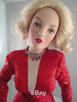 Franklin Mint Marilyn Monroe Porcelain Doll Gentlemen Prefer Blondes Coa & Box