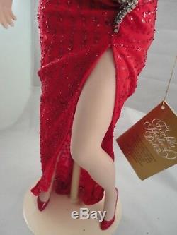 Franklin Mint Marilyn Monroe Porcelain Doll Gentlemen Prefer Blondes Coa & Box