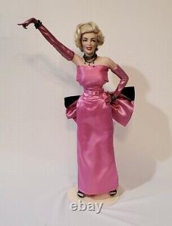 Franklin Mint Marilyn Monroe Porcelain Doll Gentlemen Prefer Blonds Pink Dress