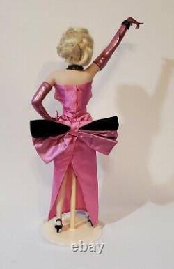 Franklin Mint Marilyn Monroe Porcelain Doll Gentlemen Prefer Blonds Pink Dress