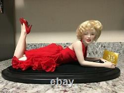 Franklin Mint Marilyn Monroe Porcelain Doll Red Dress Great Price