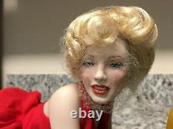Franklin Mint Marilyn Monroe Porcelain Doll Red Dress Great Price