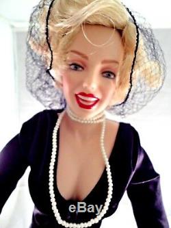Franklin Mint Marilyn Monroe Porcelain Doll Some Like It Hot In Box Nib Coa
