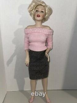 Franklin Mint Marilyn Monroe Porcelain Doll Sweater Girl New NRFB