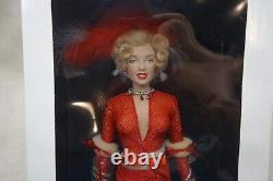 Franklin Mint Marilyn Monroe Portrait Doll Red Dress Gentlemen Prefer Blondes