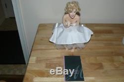 Franklin Mint Marilyn Seated Porcelain Portrait Doll LTD ED With Bench W COA